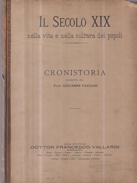 Cronistoria - copertina