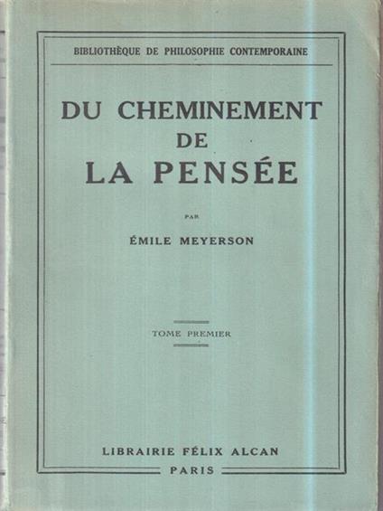 Du Cheminement De La Pensee - Émile Meyerson - copertina