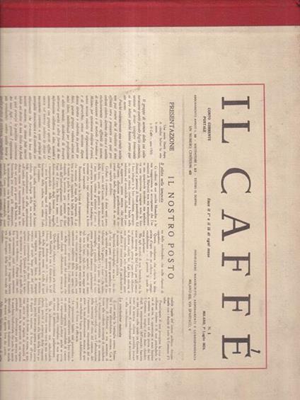 Il caffé. Copia anastatica - copertina