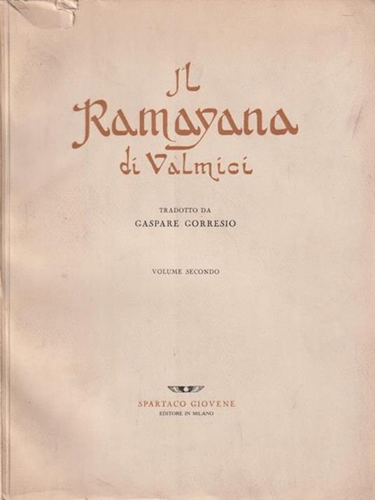 Il Ramayana di Valmici. Vol.2 - copertina