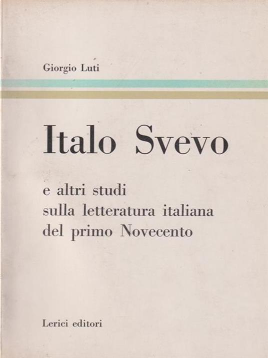 Italo Svevo - Giorgio Luti - copertina