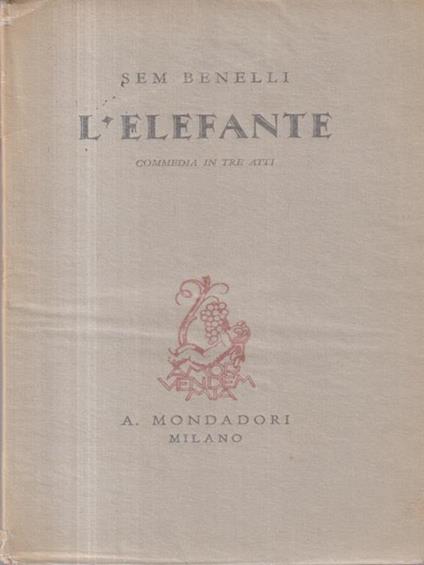 L' elefante - Sem Benelli - copertina