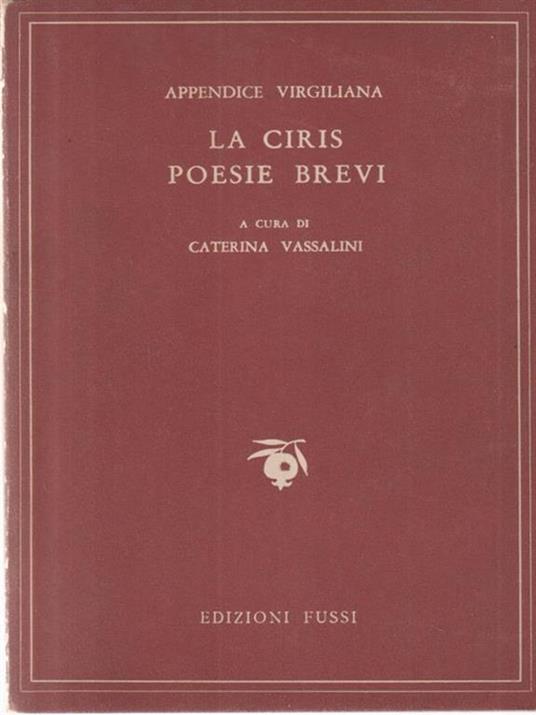 La ciris. Poesie brevi - copertina