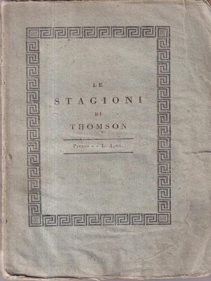 Le Stagioni - Giacomo Thomson - copertina