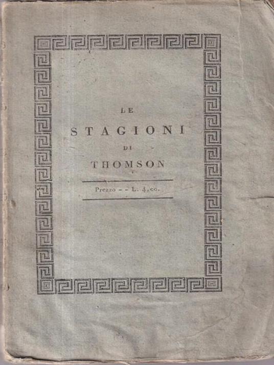 Le Stagioni - Giacomo Thomson - copertina