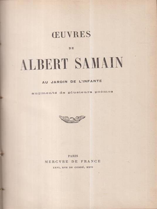 Oeuvres De Albert Samain - Albert Samain - copertina
