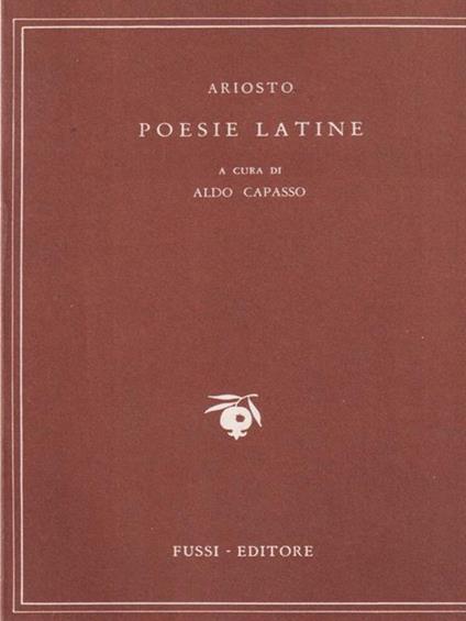 Poesie latine - Ludovico Ariosto - copertina