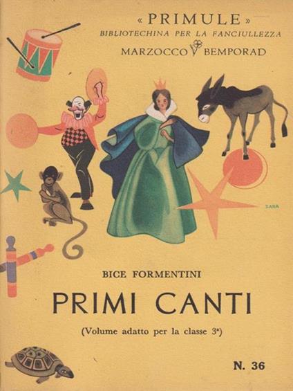Primi canti - Bice Formentini - copertina