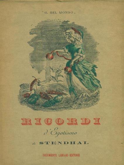 Ricordi d'egotismo - Stendhal - copertina