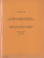Saggio naturalistico semiserio dedicato al divino Lucrezio