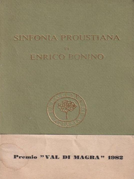 Sinfonia Proustiana - Enrico Bonino - copertina