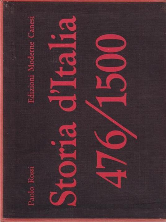 Storia d'Italia. Vol.1. Dal 476 al 1500 - Paolo Rossi - copertina