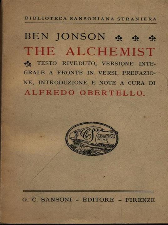 The Alchemist - Ben Jonson - copertina