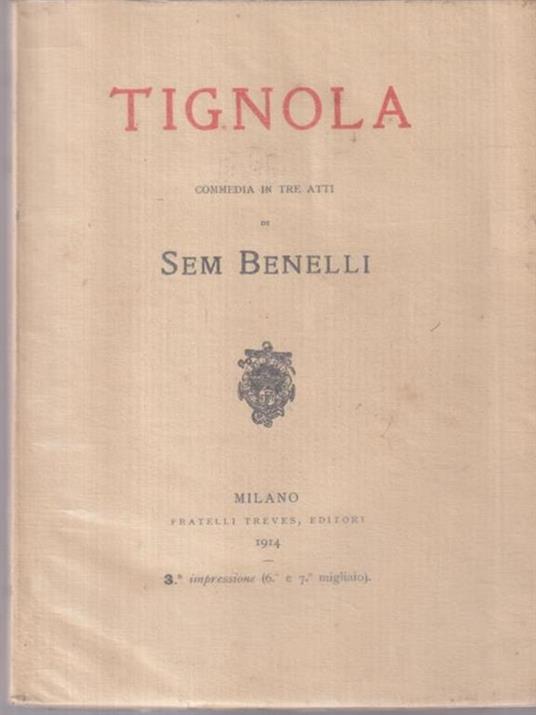 Tignola - Sem Benelli - copertina