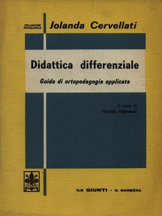Didattica differenziale - Jolanda Cervellati - copertina