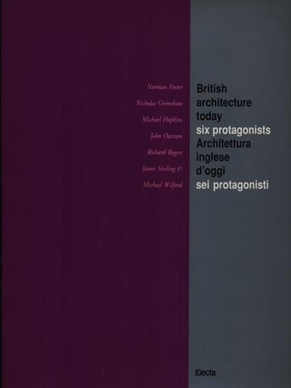 Architettura inglese d'oggi. Sei protagonisti - copertina