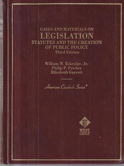 Cases and Materials on Legislation - copertina