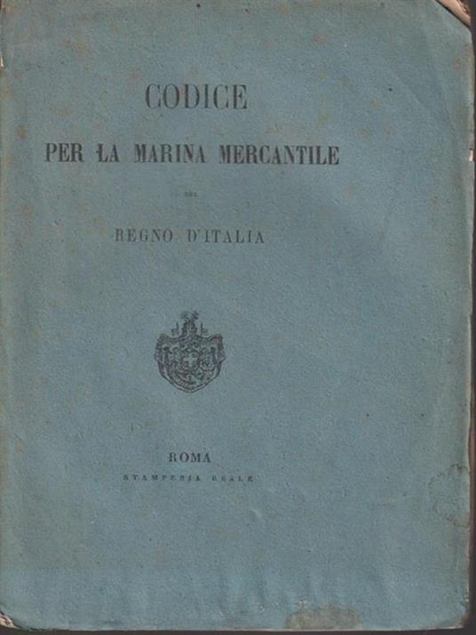 Codice per la marina mercantile del Regno d'Italia - copertina
