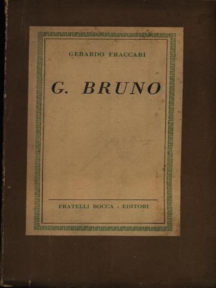 G. Bruno - Gerardo Fraccari - copertina
