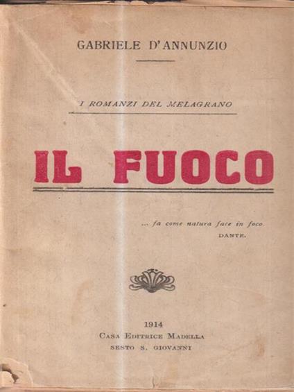 Il fuoco - Gabriele D'Annunzio - copertina