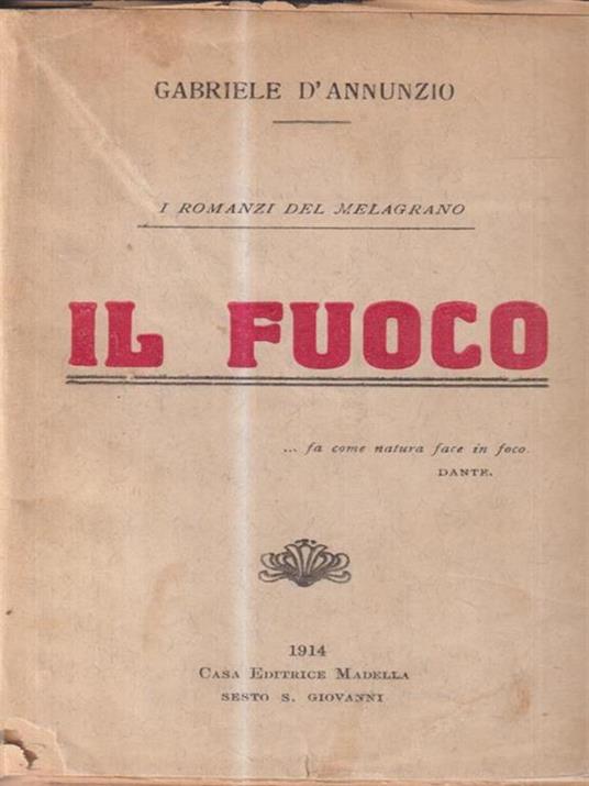 Il fuoco - Gabriele D'Annunzio - copertina