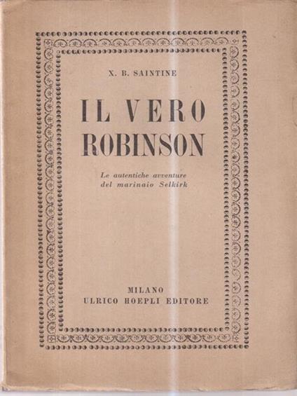 Il Vero Robinson - X. B. Saintine - copertina
