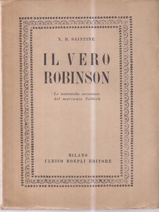 Il Vero Robinson - X. B. Saintine - copertina