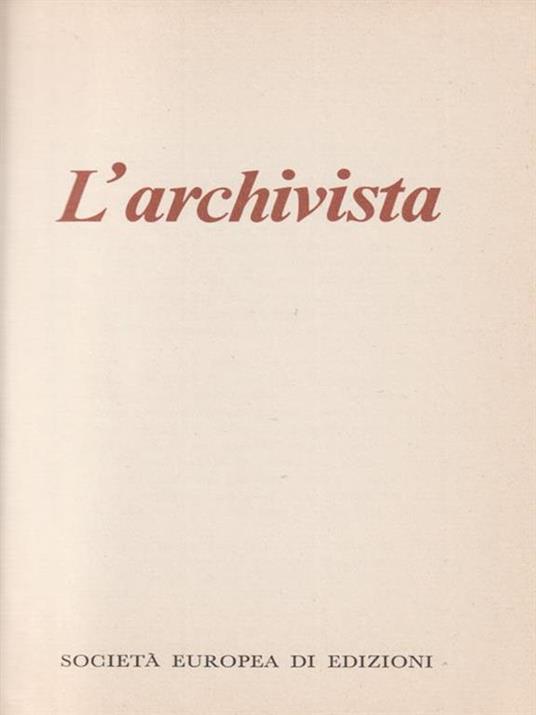L' archivista - Marcello Staglieno - copertina