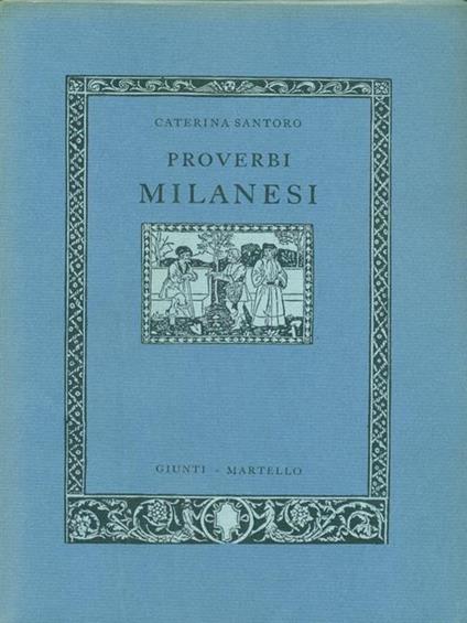 Proverbi milanesi - Caterina Santoro - copertina