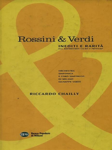Rossini e Verdi. Inediti e rarità dal repertorio sacro e profano. Con 2 CD-ROM - copertina
