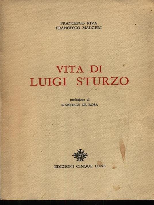 Vita Di Luigi Sturzo - Francesco Piva - copertina