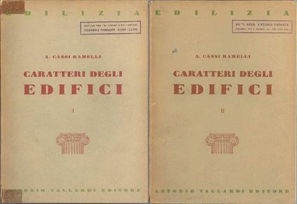 Caratteri degli edifici - Alberto Melis - copertina