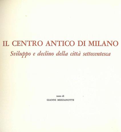 Il Centro antico di Milano - copertina