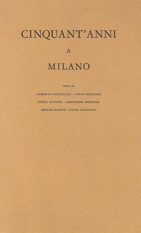 Cinquant'anni a Milano - copertina