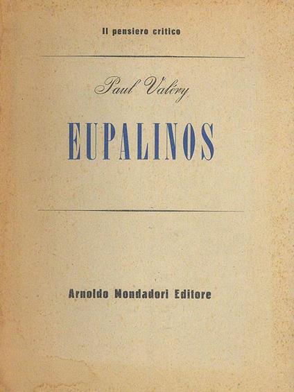 Eupalinos - Paul Valéry - copertina