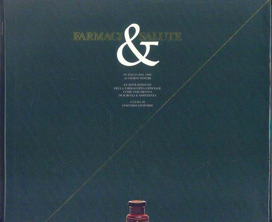 Farmaci & salute - Giacomo Leopardi - copertina