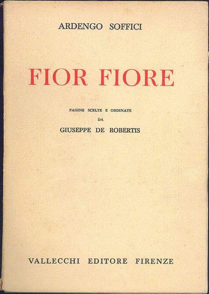 Fior fiore - Ardengo Soffici - copertina