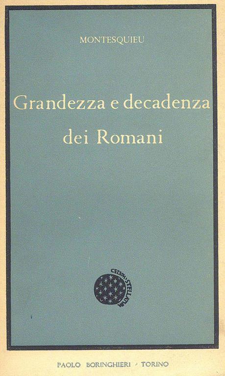Grandezza e decadenza dei Romani - Charles L. de Montesquieu - copertina