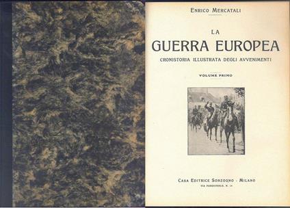 La Guerra europea 9vv - Enrico Mercatali - copertina