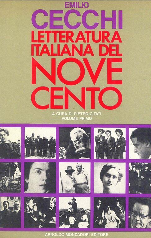 Letteratura italiana del Novecento - Emilio Cecchi - copertina