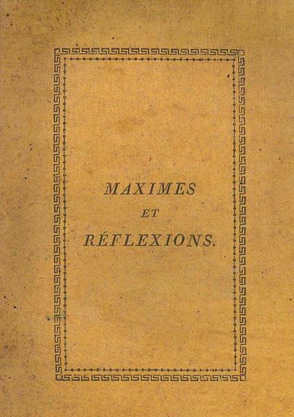 Maximes et Réflexions Prima edizione - Jean de La Bruyère - copertina