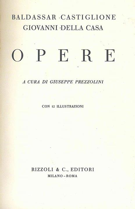 Opere - Baldassarre Castiglione - 2