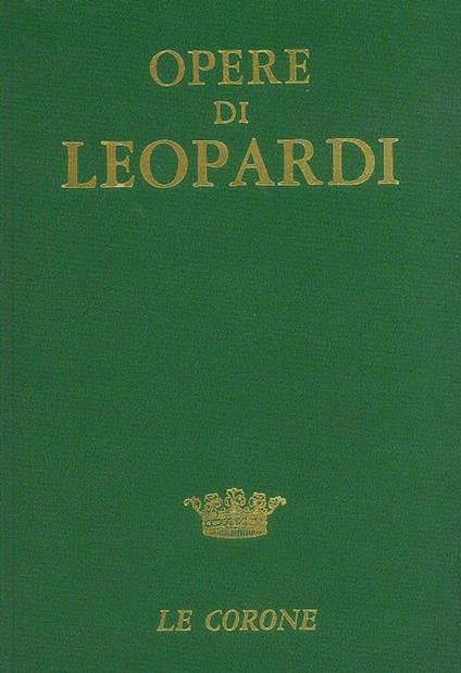 Opere - Giacomo Leopardi - copertina
