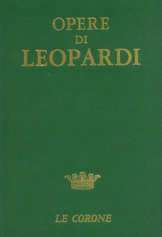 Opere - Giacomo Leopardi - copertina