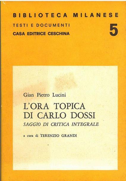 L' ora topica di Carlo Dossi - G. Pietro Lucini - copertina