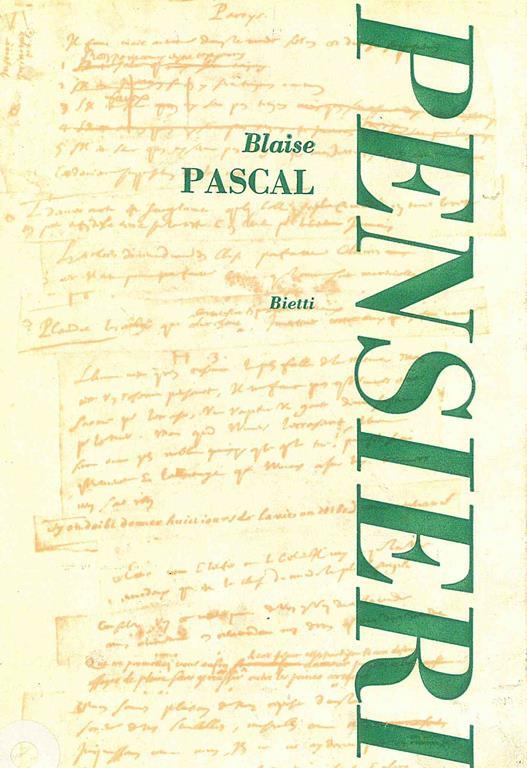 Pensieri - Blaise Pascal - copertina