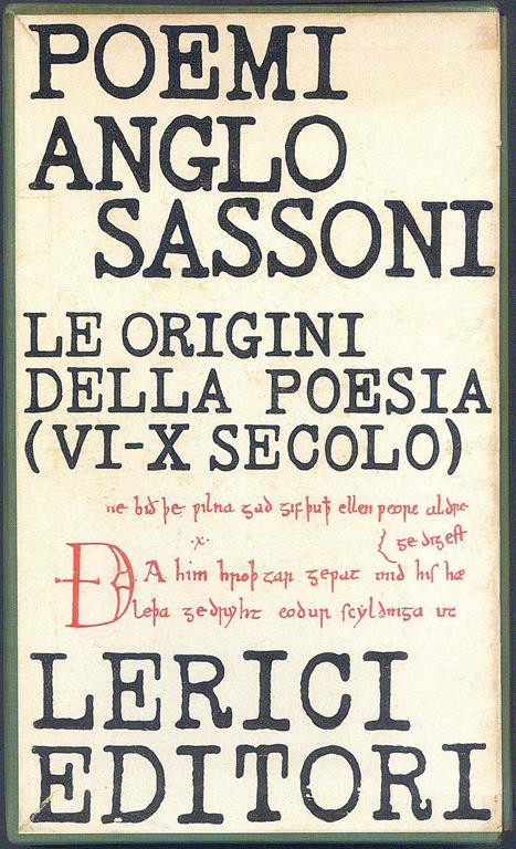 Poemi anglo sassoni. Le origini della poesia inglese (VI-X Secolo) - copertina