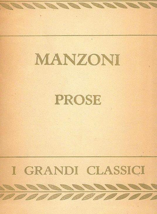 Prose 2vv - Alessandro Manzoni - copertina