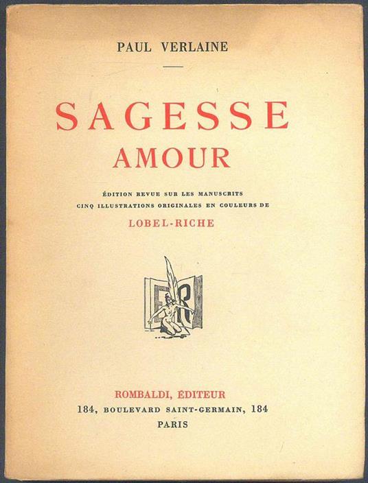 Sagesse Amour - Paul Verlaine - copertina
