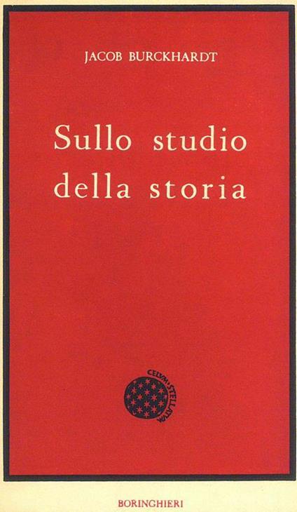 Sullo studio della storia - Jacob Burckhardt - copertina